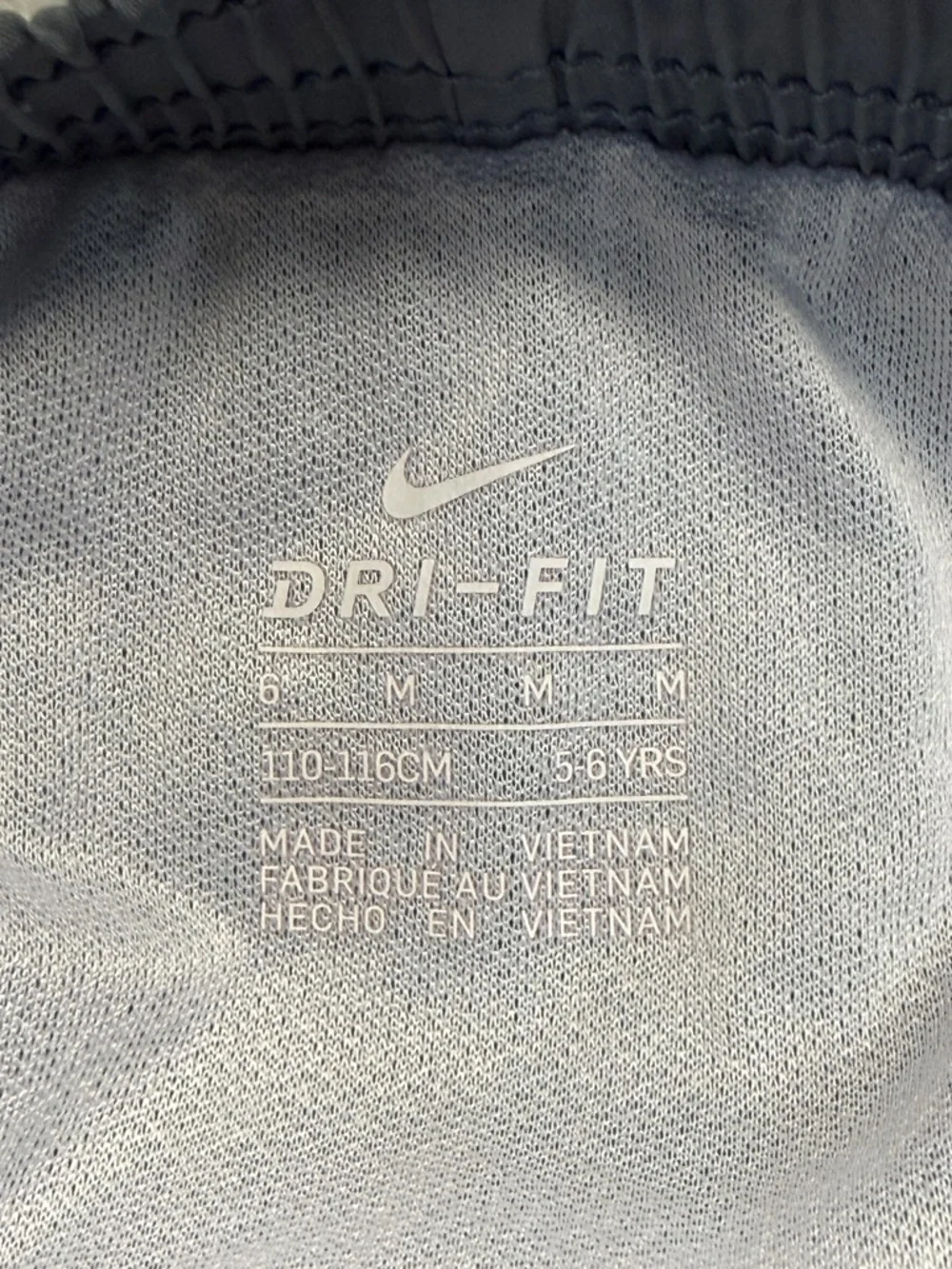 Nike: Girls Dri-Fit Gray, Pink, White Athletic Shorts, Size M (5-6Y)